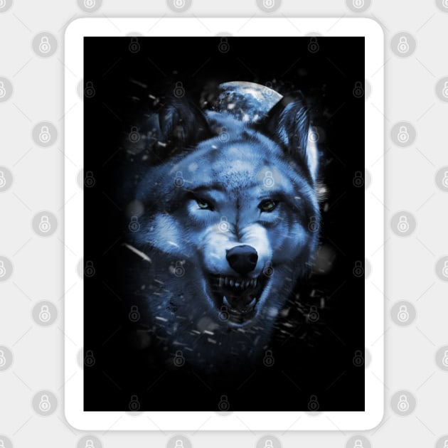 Wolf Sticker by Chack Loon